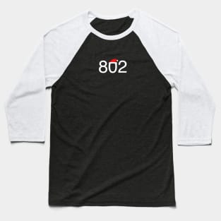 Vermont 802 Christmas Baseball T-Shirt